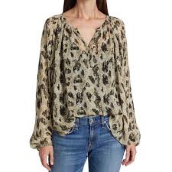 Rag & Bone Yuni Printed Blouse in Green - Picture 7 of 9